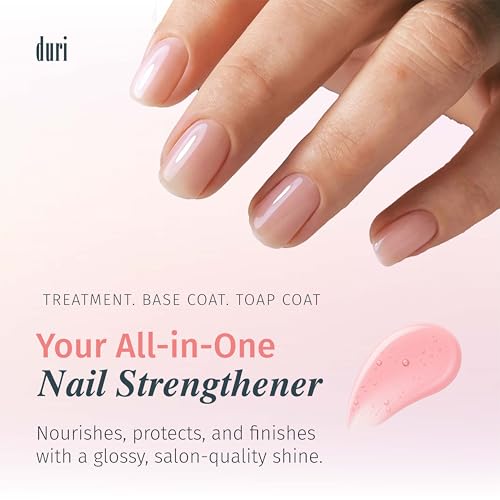 duri Rejuvacote 1 Nail Growth System - Original Maximum Strength Formula - Nail Strengthener and Nail Growth - Base and Top Coat - Pack of 2-0.45 fl. oz.