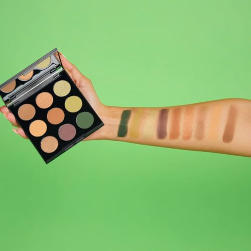 Palladio Ultimate 9-Count Eyeshadow Palette, Talc-Free Formula, High Pigmented Shades in A Mix of Matte & Shimmer Finishes, Blendable Long Lasting Colorful Professional-Grade Makeup (Natural Earth)