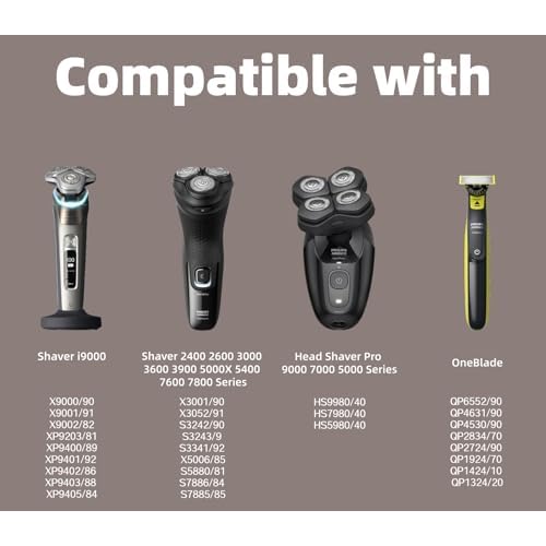 USB Charger for Philips Norelco Shaver i9000 2400 3900 Series, Head Shaver Pro 7000 9000 & OneBlade 360, Compatible with X9000 XP9402 X3001 S3341 HS7980 HS9980 QP2724 QP6552