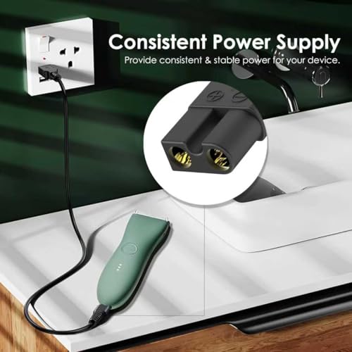 5V USB Charger Compatible with Meridian Trimmer Charger, Meridian Charger for Trimmer Original M2B M2C M2A M2G MEC102A Electric Razors for Women Replacement Charging Cable Power Cord Adapter