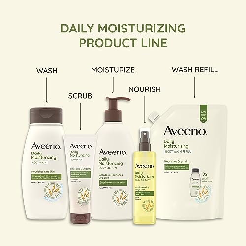 Aveeno Daily Moisturizing Bundle with Body Wash, 18 oz, & Scrub, 8 oz.