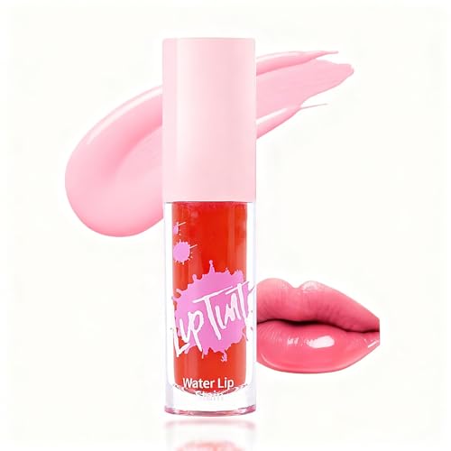 2-in-1 Lip Tint Stain - Long Lasting Non-sticky Liquid Blush & Lip Stain, Waterproof Smudge-Proof Formula, Water Lip Tint with Glossy Finish & Lightweight Feel, Vegan & Cruelty-Free