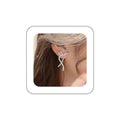 Vintage Crystal Bow Earrings Rhinestone Bow Drop Earrings Long Cz Rhinestone Earrings Gold Bow Cz Stud Earrings Jewelry for Women