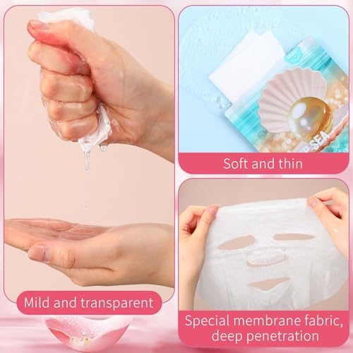 96 Pcs Face Mask Set Hydrating Clean Suitable for Sensitive Skin, Including 30 Peel-off Facial Masks, 4 Clay Masks, 60 Pairs of Under-eye Patches, a Mask Brush, and a Face-washing Headband