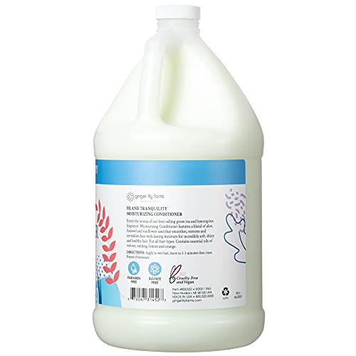 Ginger Lily Farms Botanicals Moisturizing Shampoo and Conditioner Bundle, Island Tranquility, 1 Gallon Each