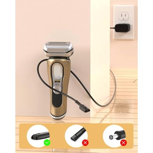 Shaver Charger compatible with Braun Shaver 9 8 7 6 5 3 1 XT5 Series for 9477cc 9465cc 8457cc 8417s 8330s 7085cc 7020s 790cc 6075cc 6072cc 6020s 5020 5018s 310s 3040 190s 130s.