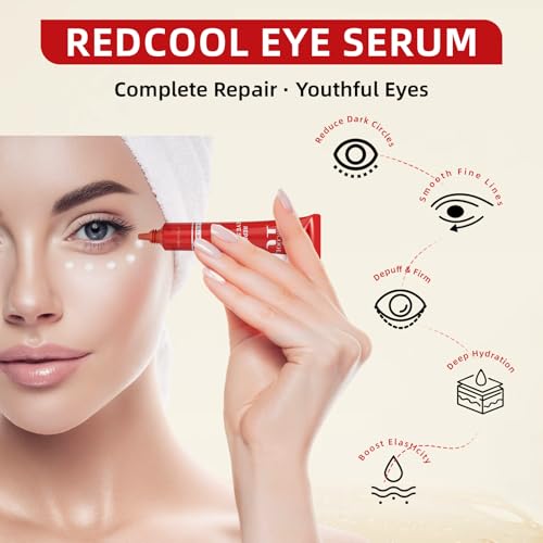 Caffeine & Retinol Under Eye Serum ? Dermatologist-Tested, Fast Absorbing, Correction for Puffy Eye Bags Fine Lines Dark Circles Wrinkles While Providing Moisturizing Care