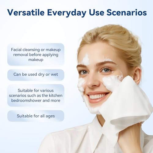 Disposable Face Towelettes, Makeup Remover Dry Wipes, Ultra Soft, 100% Biobased 100 PCS