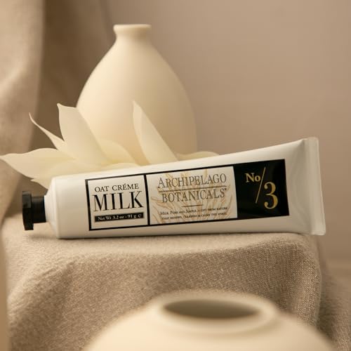 Archipelago Botanicals Hand Cr?me Gift Set Trio, Rich and Lightly Scented Hand Lotions for Dry Skin, Cuticles and Rough Spots, Oat, Soy and Charcoal Rose (3.4 fl oz each)