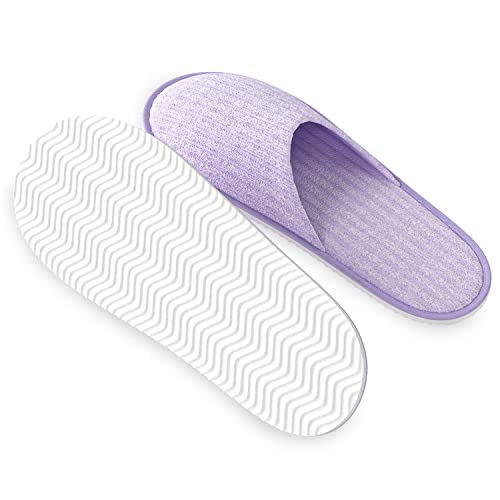 Maeline Spa Slippers, Non Slip Disposable Wholesale Bulk Hotel Slippers for Guests, Multi Color Reusable House Slippers, Indoor, Bathroom, Bedroom, Travel Slippers for Women, Men, Unisex