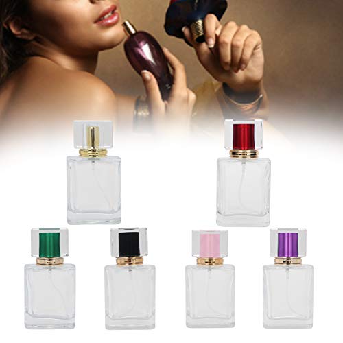Brrnoo 50ml Empty Perfume Bottle, 6 Pieces Small Empty Vials and Sprayers for Travel, Refillable Glass Perfume Bottle Empty Spray Bottle Perfume Atomizer Dispenser
