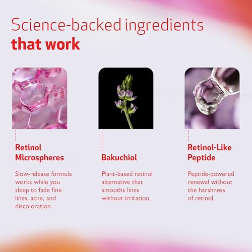 INDEED Labs Retinol Reface 3-in-1 Face Cream | with Retinol Microspheres, Bakuchiol, and Peptides | Radiance Serum for Wrinkles, Dark Spots, & Texture, (1 Fl Oz)