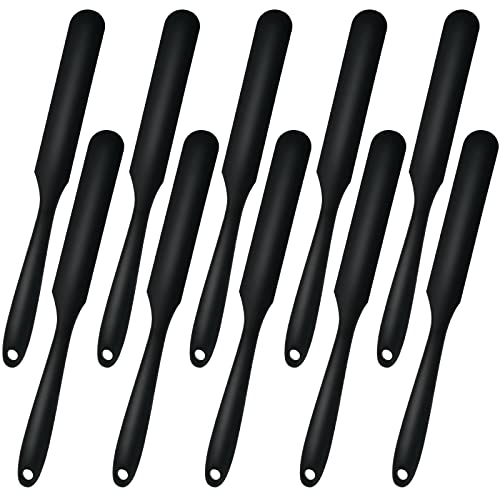 10 Pcs Non-Stick Wax Spatulas, Large Silicone Sticks Reusable Hair Removal Applicator Makeup Scraper for Home Salon Body Use