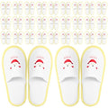 Shihanee 36 Pairs Christmas Disposable Slippers Bulk Guests Hotel Spa House Slippers Non-slip Disposable Washable Reusable for Men Women Adult Indoor Bathroom Hotel Bride