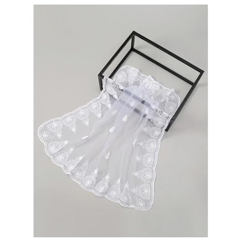 Floerns Women's Flower Embroidery Hair Scarf Headband Sheer Lace Hair Bandana