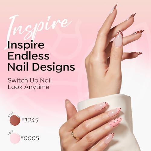 Modelones 15ML Gel Nail Polish Set 12Pcs, Nude Pink Milky White Beige Skin Tones Neutral Brown Hema-free Gel Polish Spring Kit Same Color Same Bottle Soak Off Gel Polish Set Manicure Nail Art