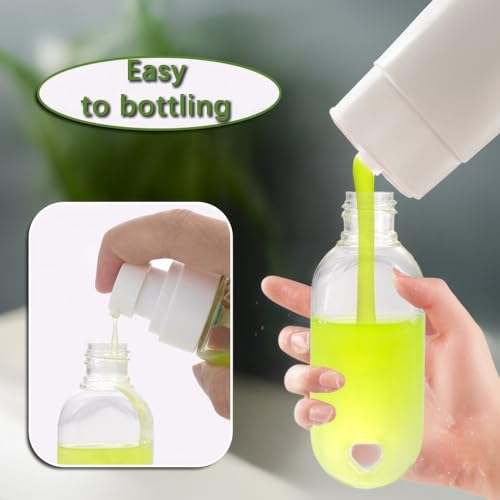 50 PCS Travel Plastic Clear Keychain Bottles, Hand sanitizer bottle containers, Leakproof Refillable Empty Bottles Portable Squeeze Containers with Flip Cap(50ml/1.7oz)