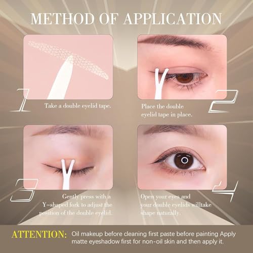 Double Eyelid Tape,Eyelid Lifter Strips,Eyelid Tape for Hooded Eyes Invisible,Hooded, Droopy Lids, Eyelid Tape for Hooded Eyes (640