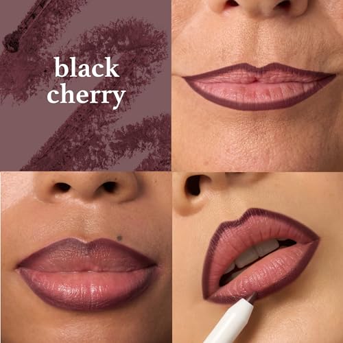 Julep With a Trace Retractable Creamy Long-Lasting Lip Liner, Black Cherry & It's Whipped Matte Lip Mousse, Raspberry Fluff