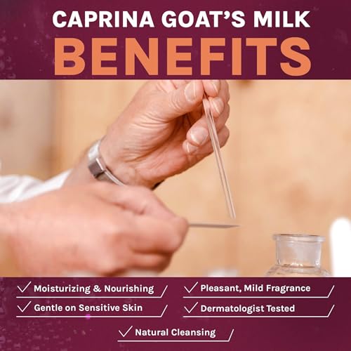 Caprina Fresh Goat¡¯s Milk Bar Soap,SHEA BUTTER (3-Pack), 3.2 oz (90 g) Each, Gentle Daily Cleanser, Softening & Biodegradable Formula, No Phosphates or Parabens