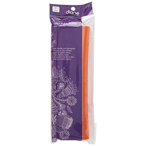 Diane Jumbo Twist-Flex Rod, Orange, 3 count 1 Inch (Pack of 3)