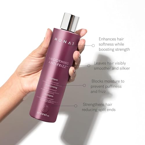 MONAT Smoothing Anti-Frizz¢â Shampoo - Humidity Protection, Frizz Control with REJUVENIQE¢ç & Tropical Butters, Velvety Fragrance, 237 ml (8 fl. oz.)