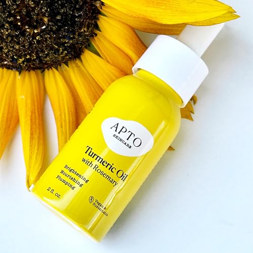 APTO Turmeric Oil w/Rosemary: Brightening & Moisturizing Facial Oil for Skin that's Glassy, Plump & Glowing, 2 fl. oz.