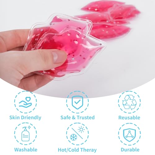 Lip Masks, Lip Shape Gel Ice Pack, Gel Ice Pack for Lip Filler After Care, Reusable Hot Compress, Lip Care Pad for Reduce Swelling(30 pcs)