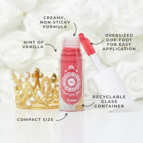 Honeybee Gardens Royal Lip Elixir Bees Knees; Hydrating and Non-Sticky Liquid Lip Color, Vegan, Cruelty-Free Beauty