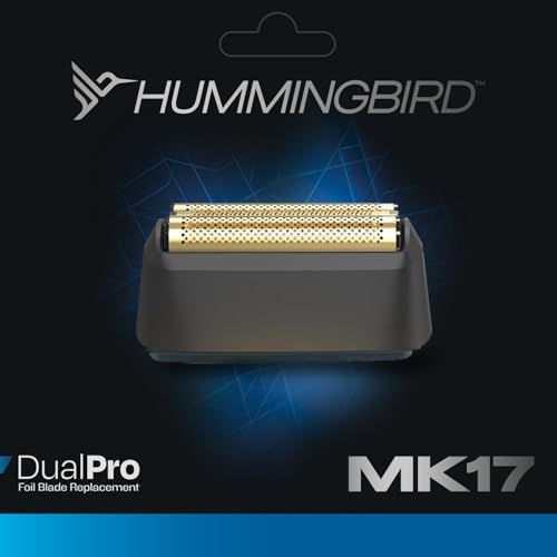 HUMMINGBIRD MK17 DualPro Foil Shaver Replacement Blade Head ? Genuine Blade Head Refill, Easy to Install, Flexible Hypoallergenic Gold Titanium Blades (Replacement Blade Only)