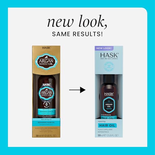 HASK Argan Restoring Set: 2 Argan Shine Hair Oil Vials and 1 Shampoo and Conditioner Set