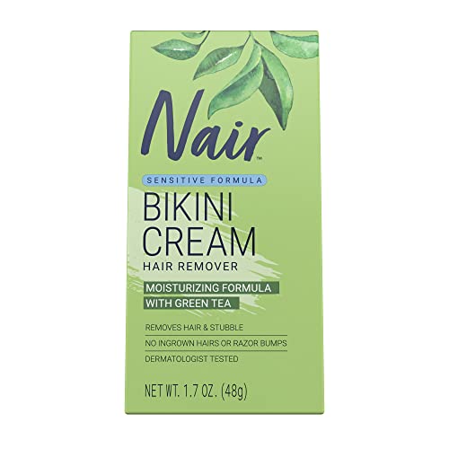 Nair Bikini Cream with Green Tea Sensitive Formula, 1.7 Ounce