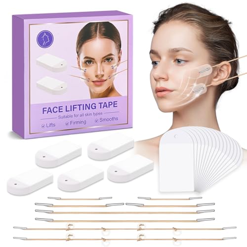 Neck Tape Lifting Invisible - 100PCS Face Tape Lifting Invisible with 8 Facelift Tape Double Chin Jowls Eyes Wrinkles Sagging Skin
