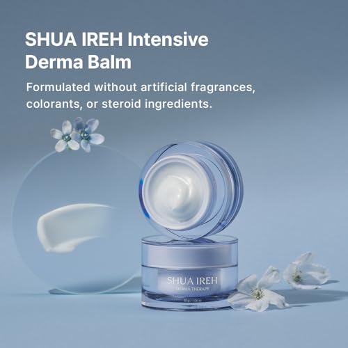 Intensive Derma Balm - Panthenol & Ectoin Barrier Repair Cream - Korean Moisturizing Balm with Collagen Peptides & Azulene for Sensitive Skin Relief & Intensive Calming, 1.06 oz.
