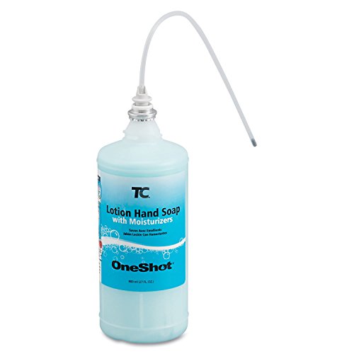 Rubbermaid Commercial Products OneShot Moisturizing Lotion Hand Soap Refill, 800mL, Compatible with RCP's Touchless OneShot Lotion Dispensers, for Restrooms in Offices/Hotels/Restaurants
