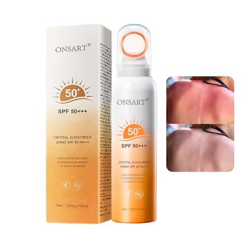 Mineral Sunscreen Spray SPF 50, 360¡Æ Mist, Broad-Spectrum UVA/UVB Protection, Lightweight & Non-Greasy, Travel Size Sunscreen Spray for Face & Body, Water & Sweat Resistant£¬5.07oz/150ml (1 pack)