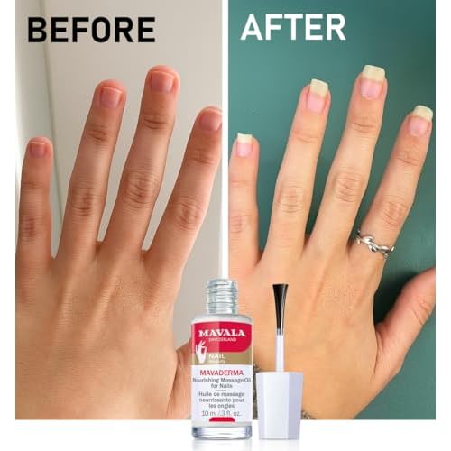 Mavala Mavaderma Nourishing Massage Oil for Nails, Nail Care, Nail Hardener, Cuticle Oil Nail Growth, Moisturizing & Healing Treatment for Cracked Nails & Rigid Cuticles (0.3 Ounce)