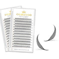 CoMango Premade Spire Lashes Anime Lash Fans C/D Curl Manga Spiky Natural Wispy Lash Extension Feather Shape Comic Lashes 0.07mm lndividual Lashes (Black Spire, 0.07-C-13mm)