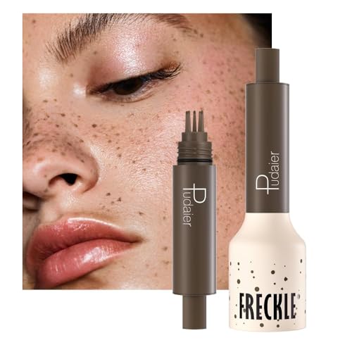 Upgrade Faux Freckle Stamp Pen - Waterproof & Natural-Looking Fake Freckles Makeup Tools with Multi-Prong Precision Head, Long-Lasting Sunkissed Look