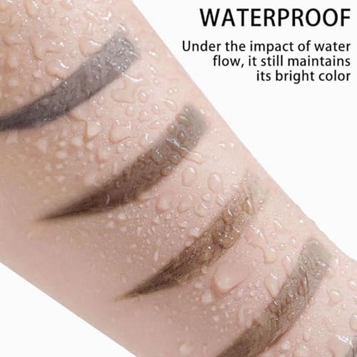 Light Brown Eyebrow Gel 2 Pack Tattoo Eyebrow Gel Easy Peel Off Long Lasting Smudgeproof Waterproof Eyebrow Gel Tint (02# Light Brown)