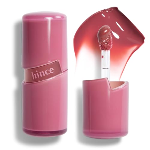 HINCE Raw Glow Lip Tint - Stain Glazed, Glossy Dewy Lip Gloss, Non Sticky & Long Wearing for Natural Glass Glow, Hydrating, Moisturizing Liquid Lipstick, Vegan, 0.13 fl.oz. (RAW FIG, 12)