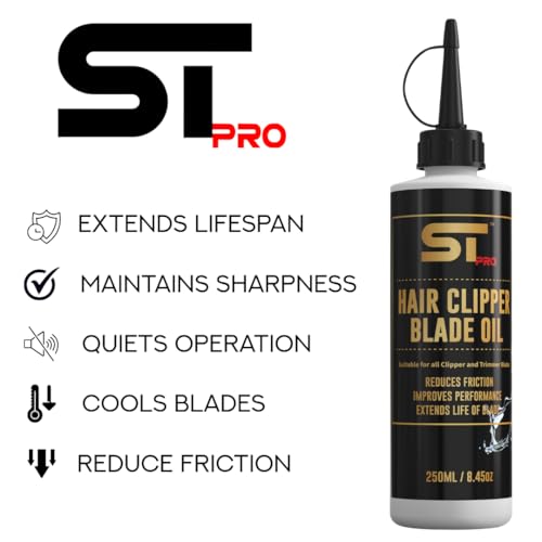 Supreme Trimmer Premium Hair Clipper Blade Lubricating Oil | 250ML Anti-Rust Barber Clipper Oil for Blades, Hair Trimmer | STO925
