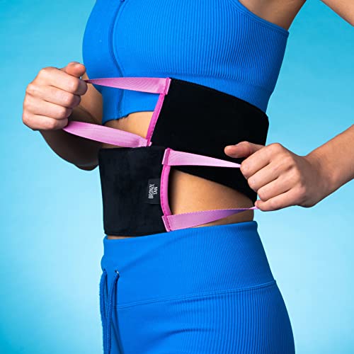 Bronze Tan Self Tanner Back Applicator - Tanning Mitt For Sunless Tanning Mousse or Lotion - Tan your Back Quickly and Easily - Self Tanning Back Applicator - Black with Pink Handles