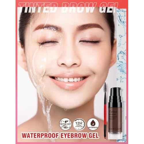 SACE LADY 3D Eyebrow Gel Long Lasting 24 Hours Waterproof Smudge-proof Brow Cream Makeup Kit (02 DARK BROWN, 0.2Fl Oz)