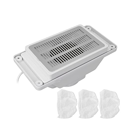 Nail Dust Vacuum Cleaner, Portable Nail Dust Collector One Key Operation 6W Low Noise for Nail Salon(#2)