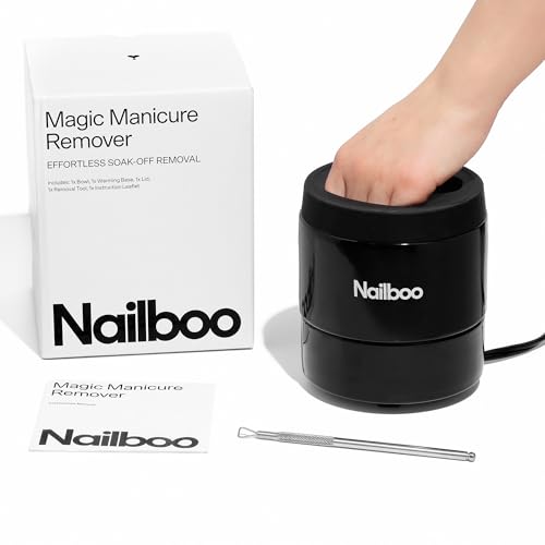 Nailboo Acetone Nail Polish Remover & Heated Soak Off Bowl Kit ? Pure Acetone 16fl oz & Electric Nail Removal System for Dip Powder, Gel Polish, Acrylic & Press Ons