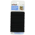 Scunci No-Damage Elastic Stretch Hairbands in Assorted Widths in Black, 36 Count
