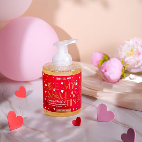 ROMIIE ZOI Foaming Hand Soap for Valentine's Gift Basket- Be My Valentine - Infused with Romantic Rose Aroma - 500 ML / 16.8 FL OZ