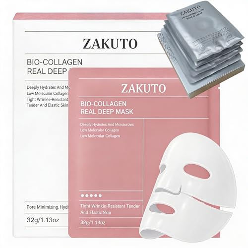 8 Day Glow & Hydration Routine ? Bio Collagen + Hyaluronic Acid Masks (8 Count) | Alternating Face Mask System for Firming, Deep Hydration & Glass Skin