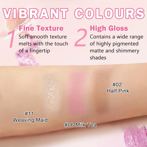 Single Nude Eyeshadow, Matte Brown, Ultra Fine Smooth Powder, Long Lasting High Pigment, Daily Korean Eyes Makeup (Milk Tea)